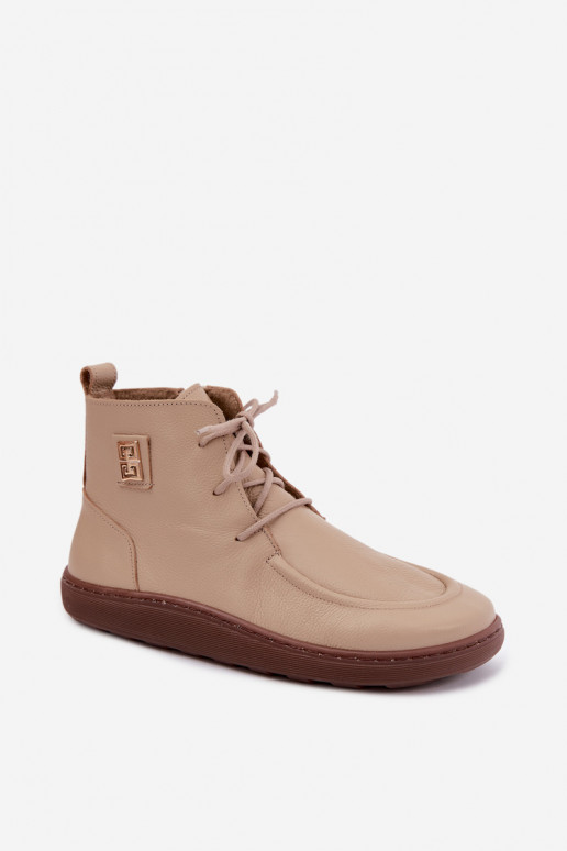   batai  Barefoot pašiltinti Zazoo 3077 smėlio spalvos