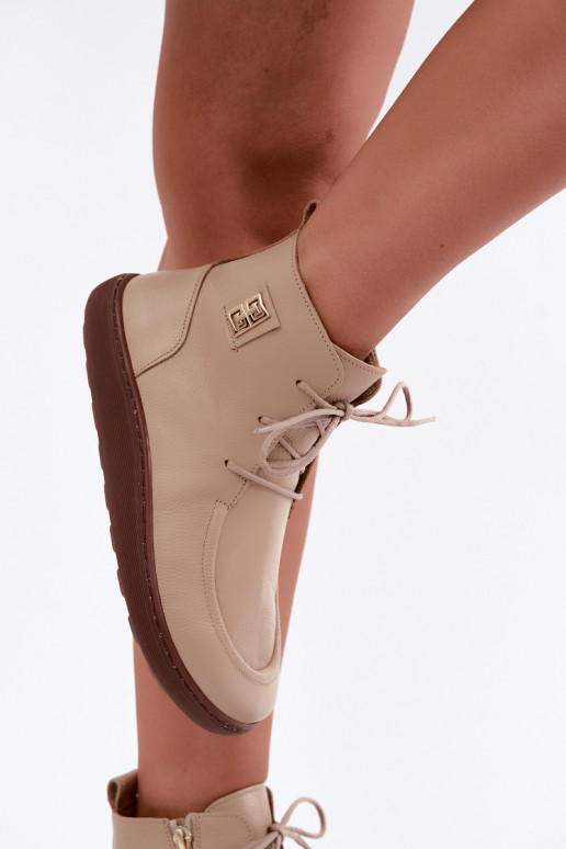   batai  Barefoot pašiltinti Zazoo 3077 smėlio spalvos