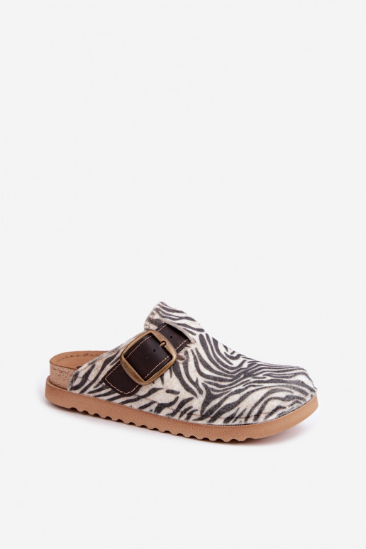 Šlepetės   su sagtimis DJ000016 Zebra