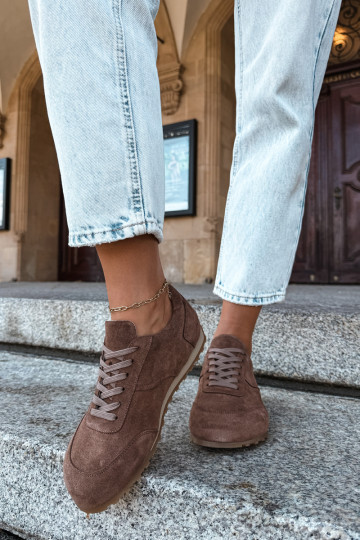  modelio batai Barefoot Z Naturalnego Zamszu Zazoo N1422 rudos spalvos
