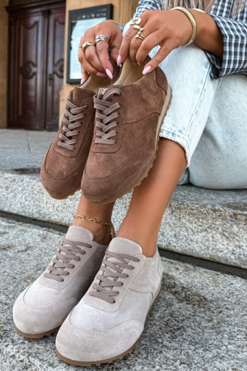  modelio batai Barefoot Z Naturalnego Zamszu Zazoo N1422 rudos spalvos 2