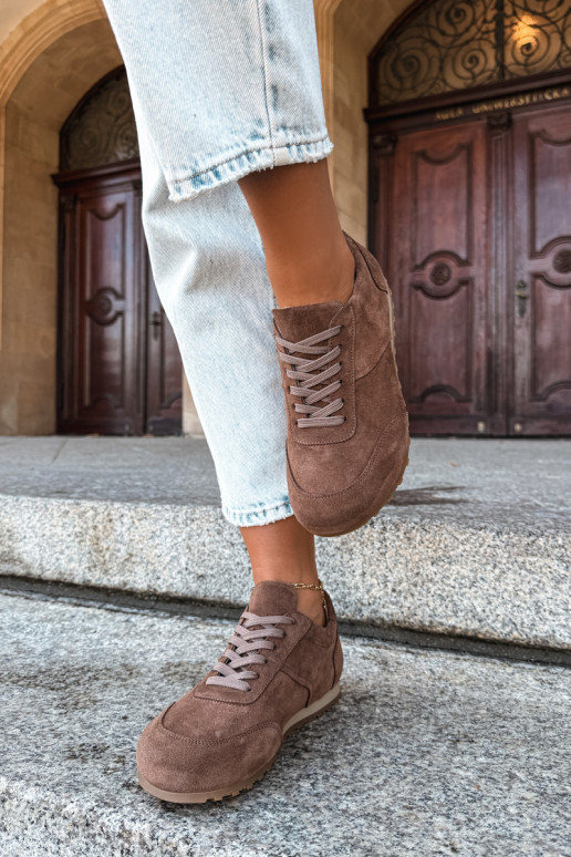  modelio batai Barefoot Z Naturalnego Zamszu Zazoo N1422 rudos spalvos