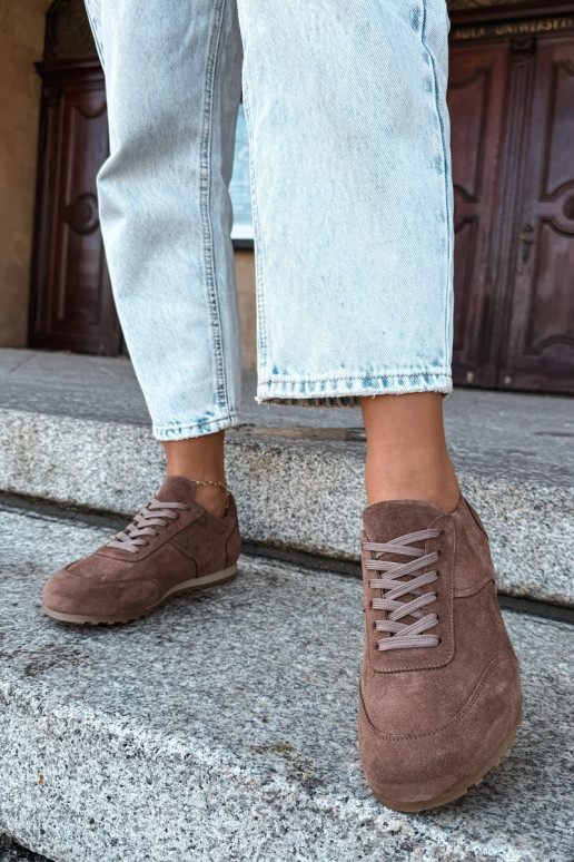  modelio batai Barefoot Z Naturalnego Zamszu Zazoo N1422 rudos spalvos