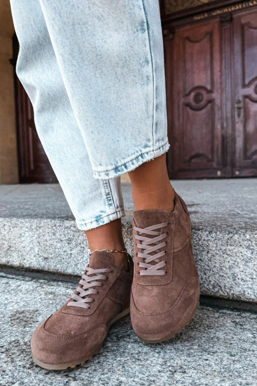  modelio batai Barefoot Z Naturalnego Zamszu Zazoo N1422 rudos spalvos