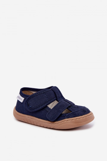 Šlepetės Barefoot Vaikiški Milami tamsiai mėlynos spalvos Lumi