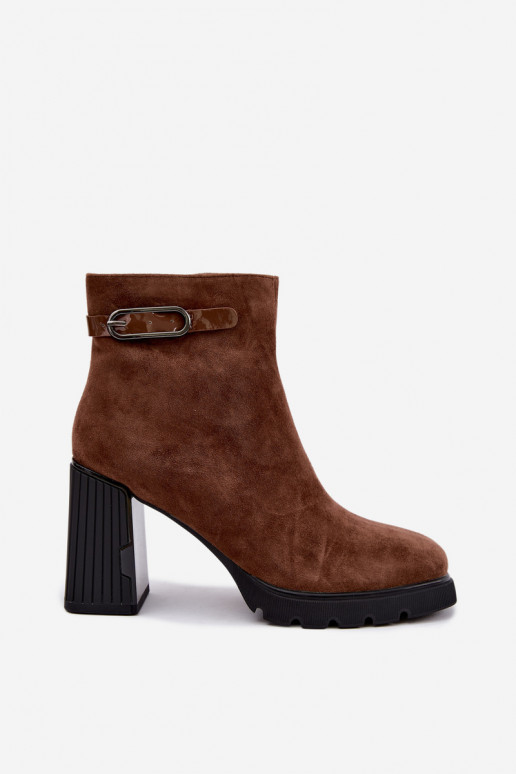 pašiltinti Aulinukai Z Naturalnego Zamszu su kulniukais Vinceza 91172 Camel