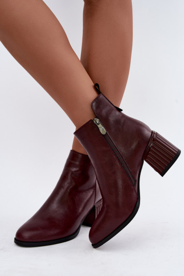 Aulinukai su kulniukais pašiltinti D&A CR62-3442 bordo spalvos