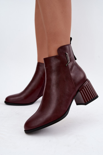 Aulinukai su kulniukais pašiltinti D&A CR62-3442 bordo spalvos 2