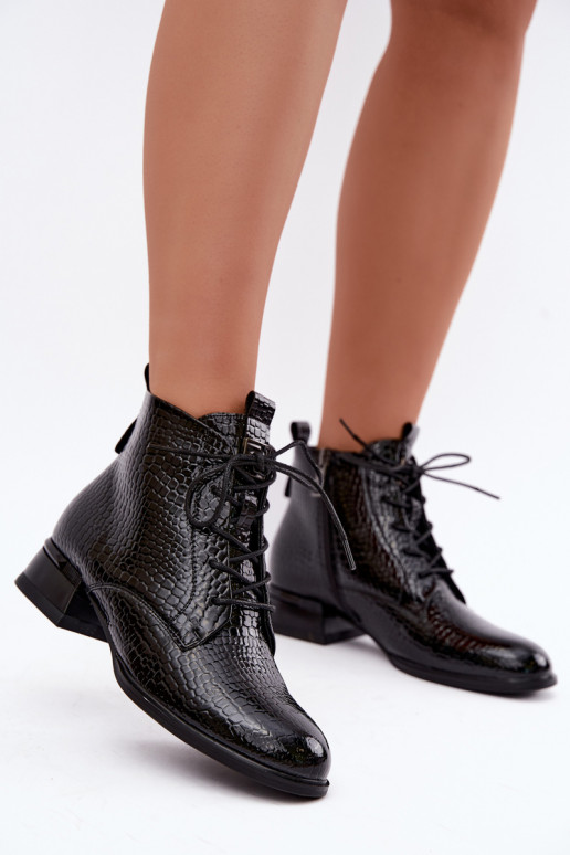 su lako efektu Aulinukai su įspaudu pašiltinti Vinceza 58659 Juodos spalvos