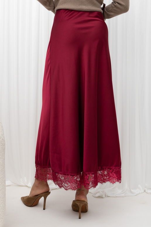Bordo spalvos sijonas