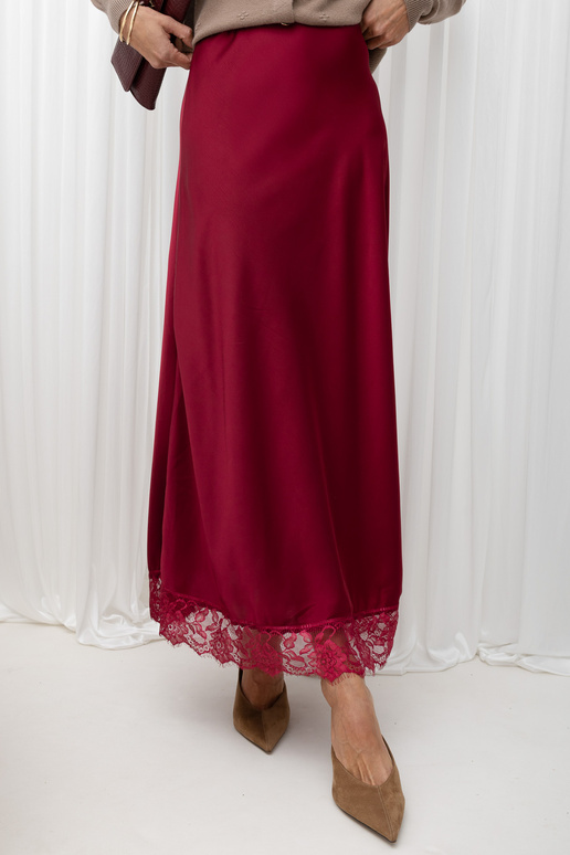 Bordo spalvos sijonas