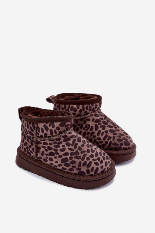 sniego batai Vaikiški vaikams su leopardo kailio raštais Snowelle