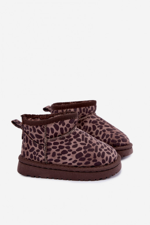 sniego batai Vaikiški vaikams su leopardo kailio raštais Snowelle