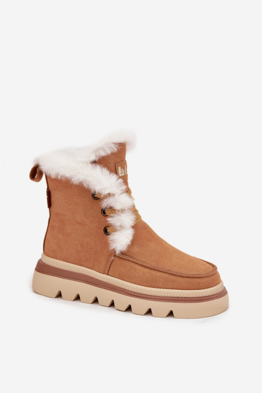 sniego batai  Z Naturalnego Zamszu Lee Cooper LCJ-25-01-3738 Camel