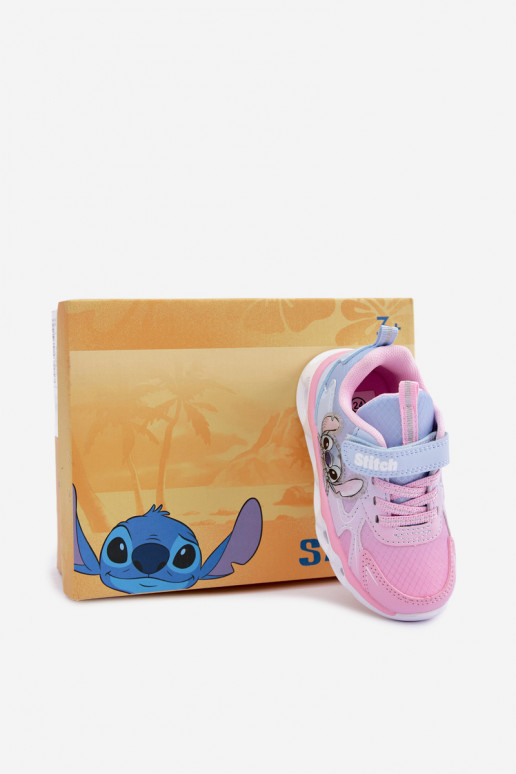  modelio batai vaikams Stitch su žėrinčiu padu 8703815 rožinės-mėlynos spalvos