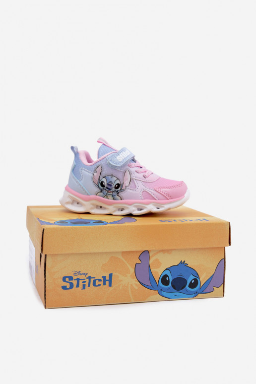  modelio batai vaikams Stitch su žėrinčiu padu 8703815 rožinės-mėlynos spalvos