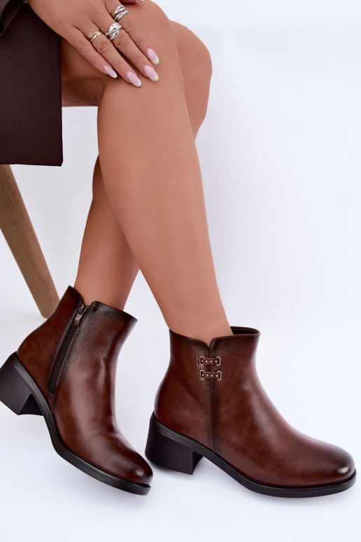 Šilti moteriški aulinukai Klocke rudos spalvos Delmira