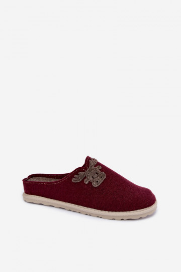 Šlepetės  su elniukais Inblu CS000049 bordo spalvos
