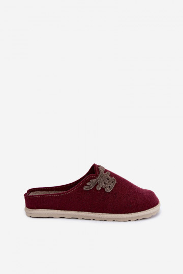 Šlepetės  su elniukais Inblu CS000049 bordo spalvos 2