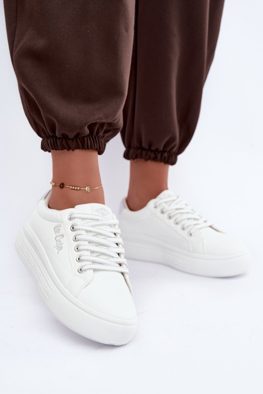  modelio batai  su platforma Lee Cooper LCJ-26-44-4561 baltos spalvos
