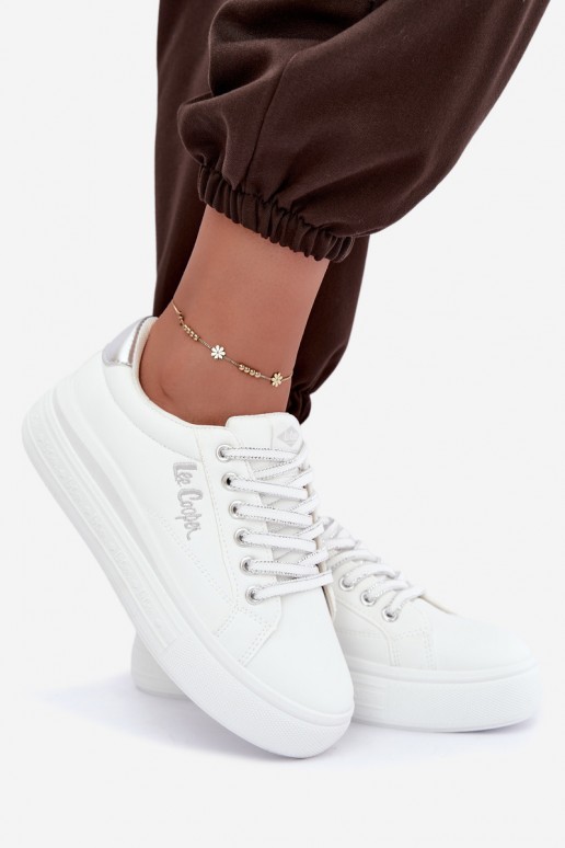  modelio batai  su platforma Lee Cooper LCJ-26-44-4561 baltos spalvos