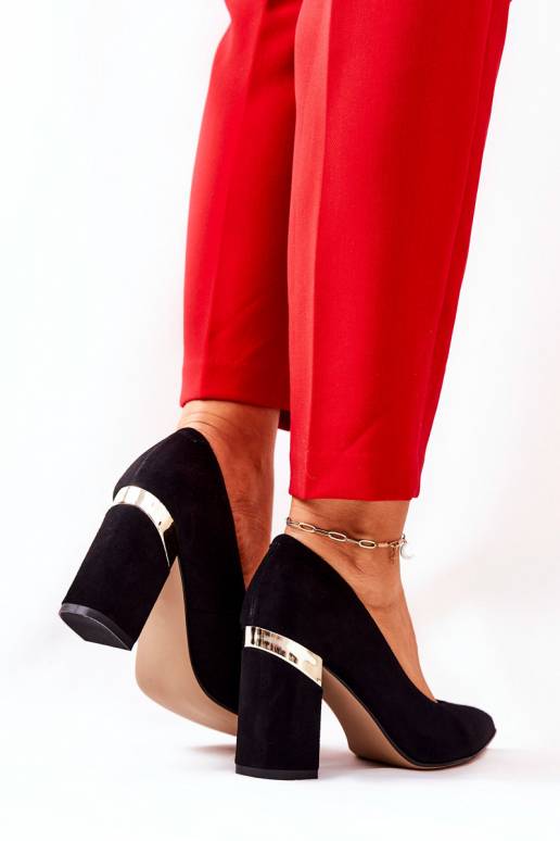 Zomšiniai bateliai juodos spalvos