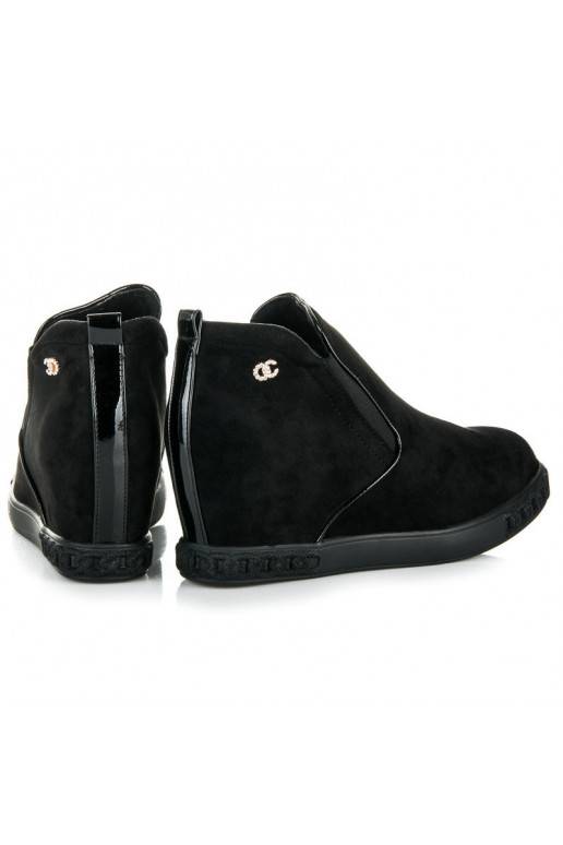 Zomšiniai juodi Slip On batai su...