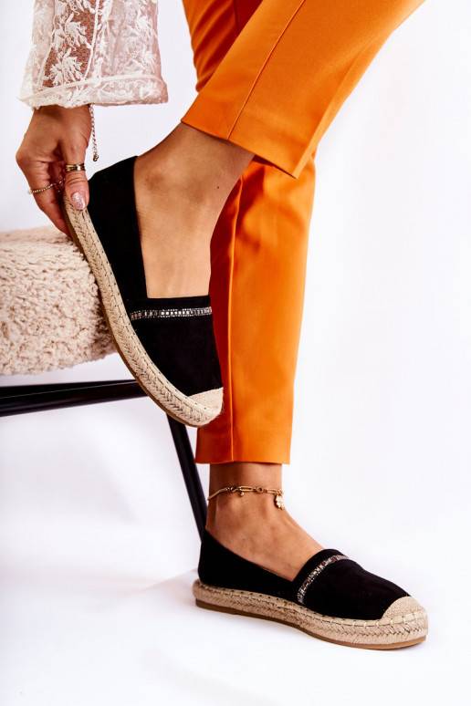 Įsispiriamo modelio espadrilės juodos... Įsispiriamo modelio espadrilės juodos...