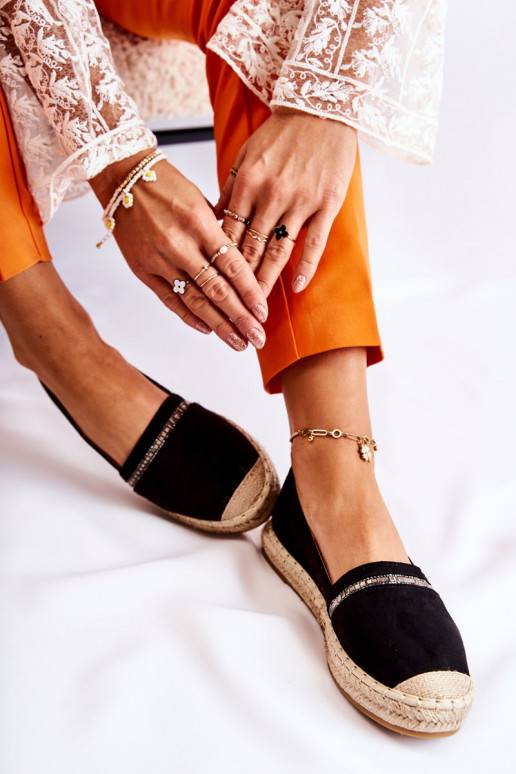 Įsispiriamo modelio espadrilės juodos... Įsispiriamo modelio espadrilės juodos...