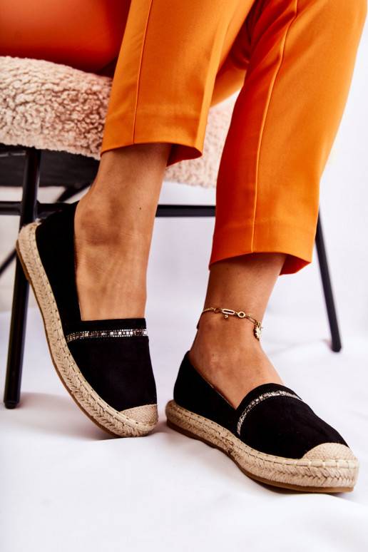 Įsispiriamo modelio espadrilės juodos... Įsispiriamo modelio espadrilės juodos...