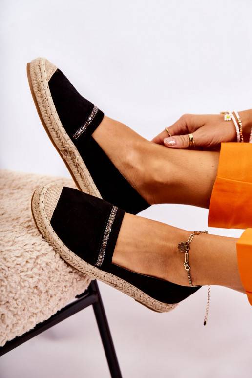 Įsispiriamo modelio espadrilės juodos... Įsispiriamo modelio espadrilės juodos...