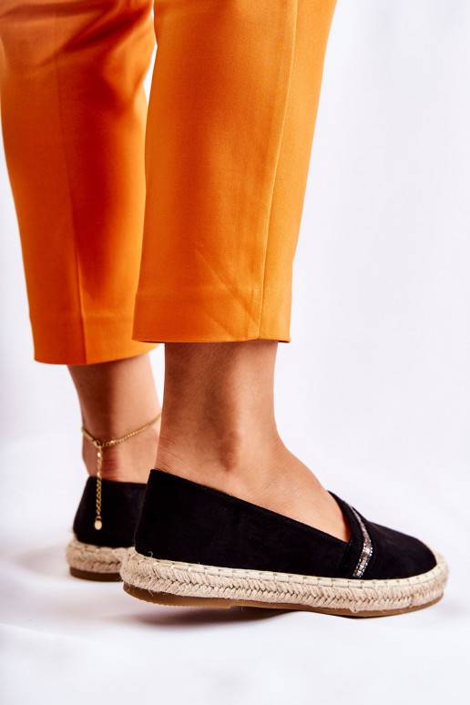 Įsispiriamo modelio espadrilės juodos... Įsispiriamo modelio espadrilės juodos...