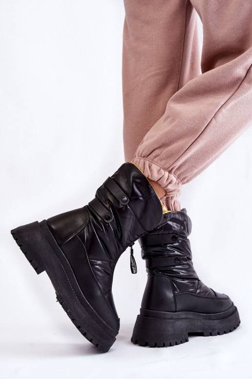 Juodi sniego batai su užtrauktukais