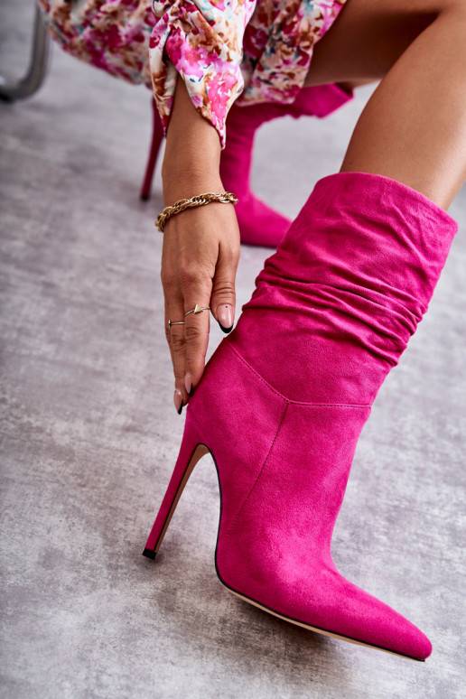 Rožiniai ilgaauliai batai Laguna Rožiniai ilgaauliai batai Laguna