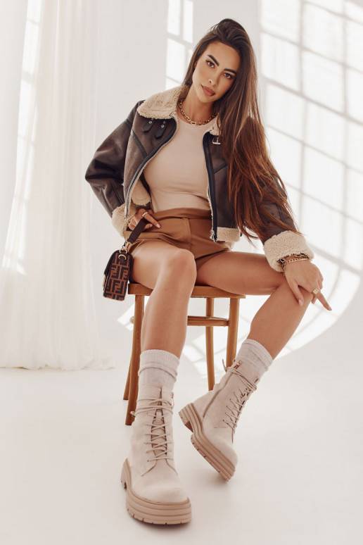 Aulinukai smėlio spalvos Afra