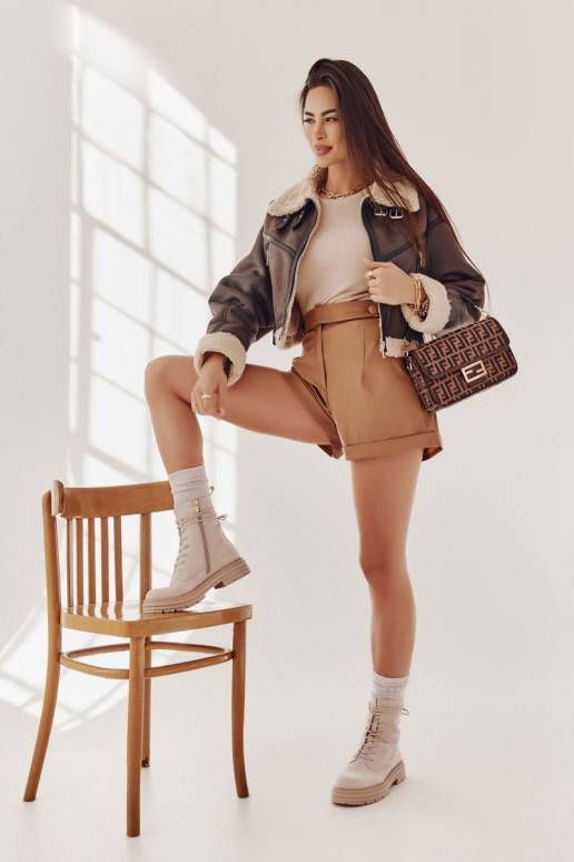 Aulinukai smėlio spalvos Afra