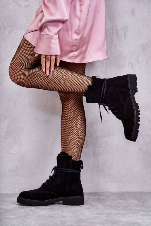 Zomšiniai auliniai batai su... Zomšiniai auliniai batai su...