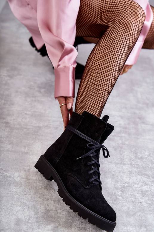 Zomšiniai auliniai batai su... Zomšiniai auliniai batai su...