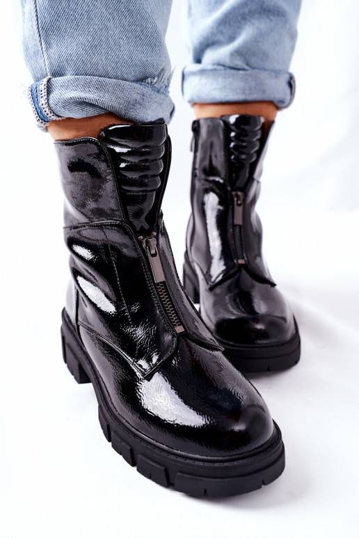 Aulinukai juodos spalvos batai Nobleford