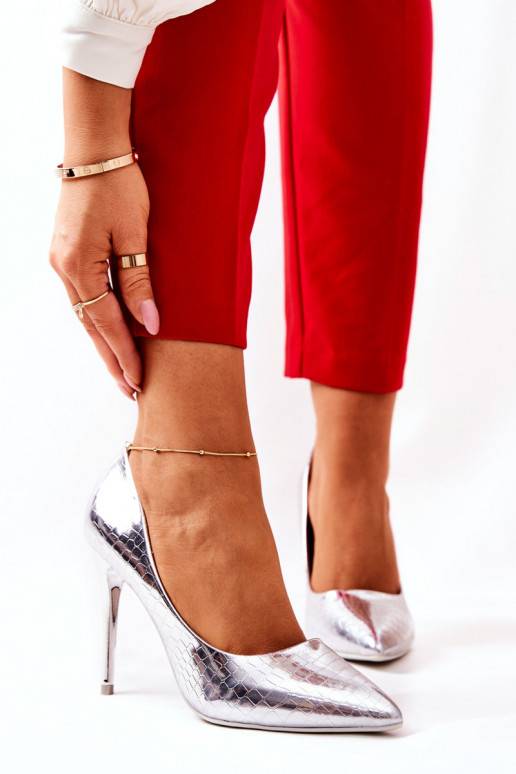 Aukštakulniai bateliai gyvatės rašto...