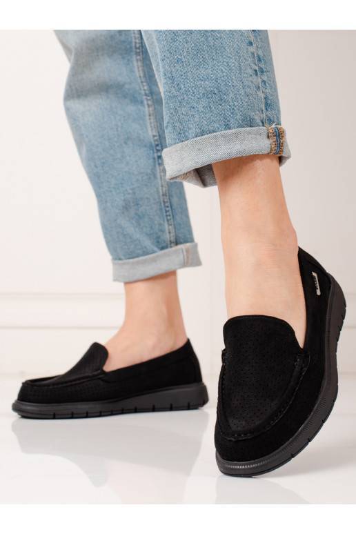 Juodos spalvos moteriški mokasinai Shelovet 