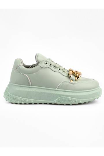 šviesiai žalios spalvos Sneakers batai modelio batai su grandinėle Shelovet 2