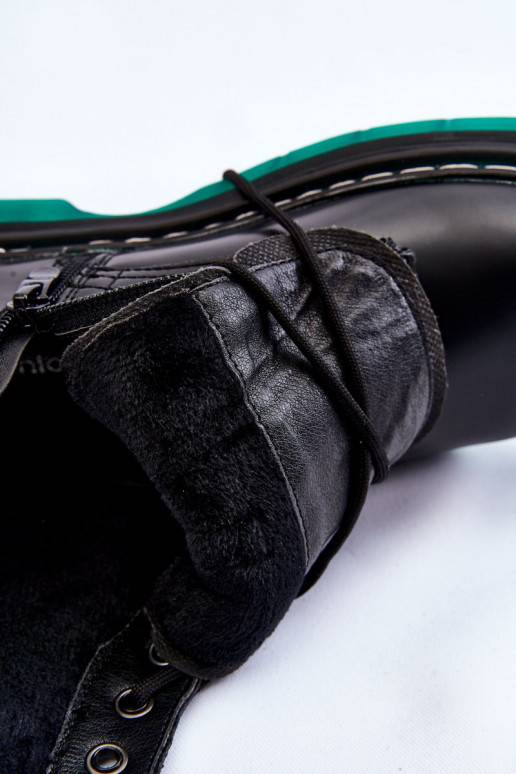 Juodi kerziniai batai Trinah su žaliu... Juodi kerziniai batai Trinah su žaliu...