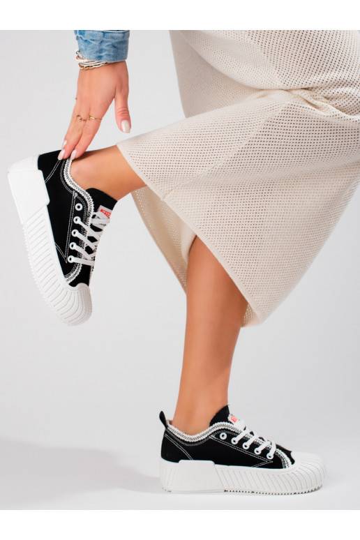  Moteriški batai Shelovet juodos spalvos