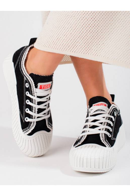  Moteriški batai Shelovet juodos spalvos