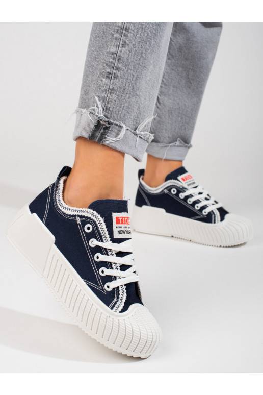  Moteriški batai Shelovet mėlynos spalvos