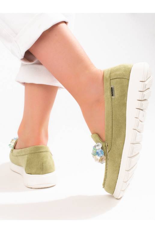 Mokasinai su platforma Shelovet žalios spalvos  Mokasinai su platforma Shelovet žalios spalvos