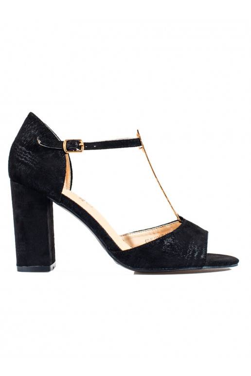 Juodos spalvos   sandalai su aukštu kulnu Shelovet Juodos spalvos   sandalai su aukštu kulnu Shelovet