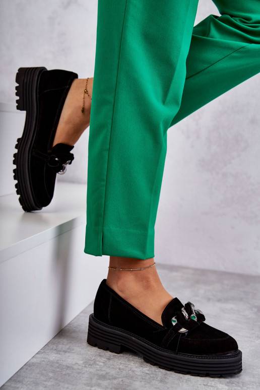 Zomšiniai juodos spalvos batai Laura...