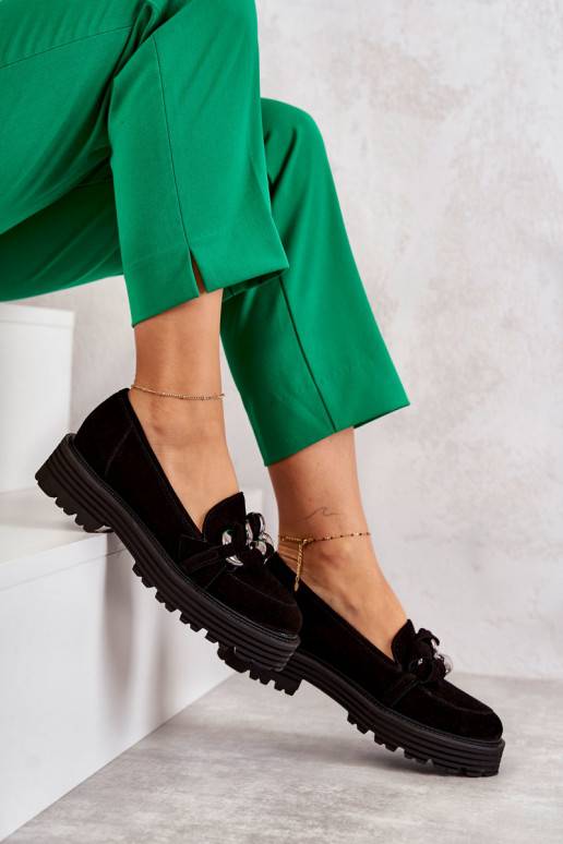 Zomšiniai juodos spalvos batai Laura...